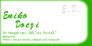 eniko doczi business card